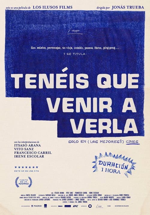 Tenéis que venir a verla afişi