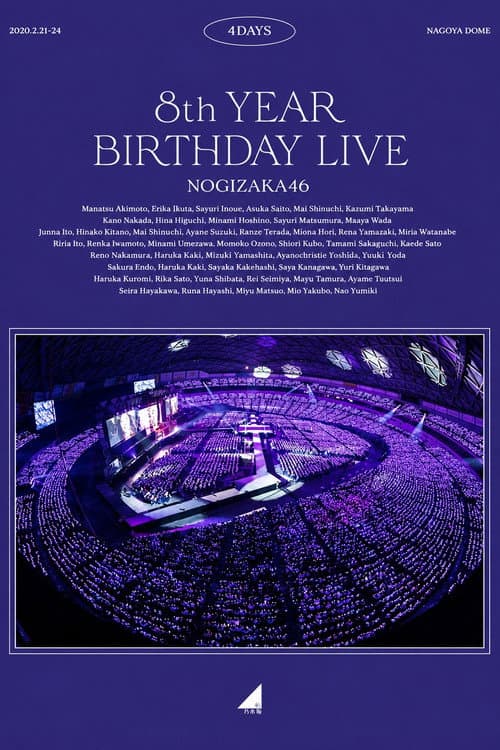 乃木坂46 8th YEAR BIRTHDAY LIVE 2020.2.21～2.24 NAGOYA DOME afişi
