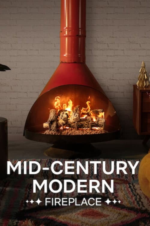 Mid-Century Modern Fireplace afişi