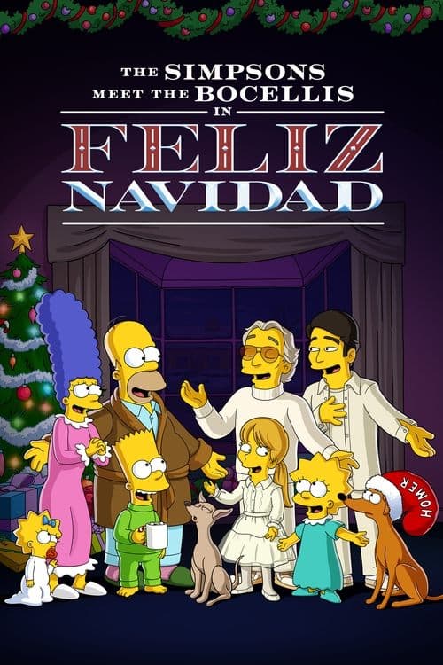 The Simpsons meet the Bocellis in “Feliz Navidad” afişi