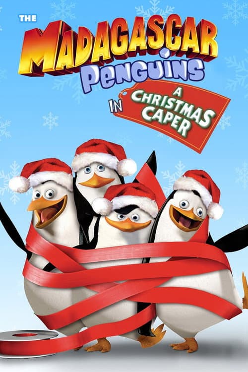 Madagaskar Penguenleri Yılbaşı afişi