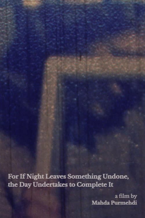 For If Night Leaves Something Undone, the Day Undertakes to Complete It afişi