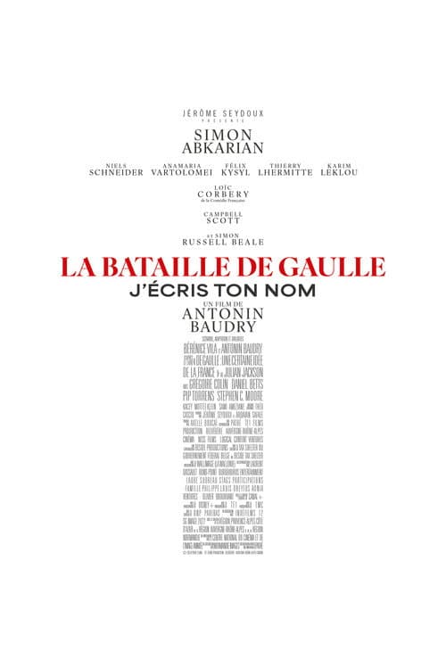La Bataille de Gaulle : J’écris ton nom afişi