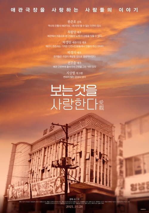 보는 것을 사랑한다 afişi